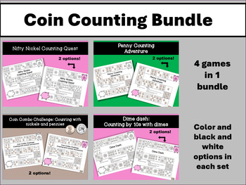 Preview of Coin Counting Bundle