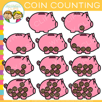 Preview of Coin Counting Clip Art