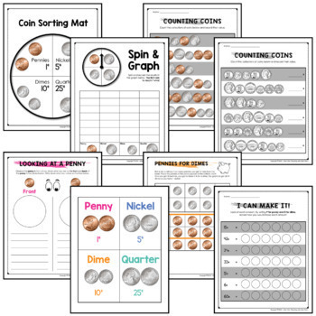 Piggy Bank Coin Recognition Sorting Activity (Teacher-Made)