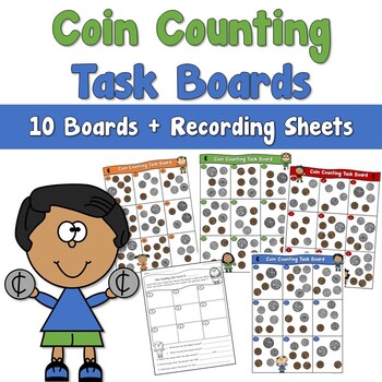 Preview of Coin Counting Task Boards