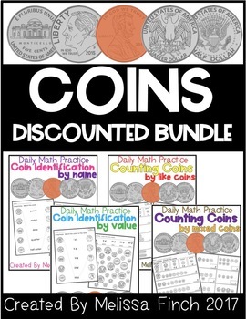 Preview of Coin Discounted Bundle- Daily Math Practice