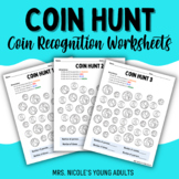 Coin Hunt - Coin Recognition Worksheets