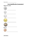 Coin Identification Assessment for Primary