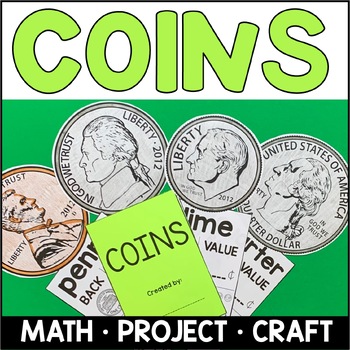 Preview of Coins - Counting and Identifying Coins Project and Craft