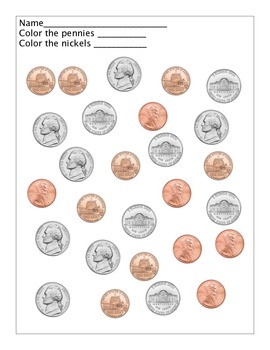 Download Coin Identification (through colors) by EducPrek12 | TpT