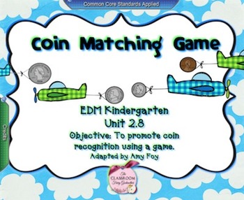 Preview of Coin Matching Smartboard Game - Common Core Aligned