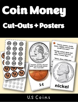 Preview of Coin Money Bundle- Cut outs and Posters