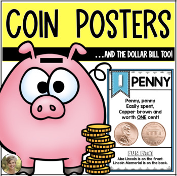 Preview of Coin and Money Posters for Kindergarten & First Math