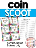 Coin Money Scoot or Write the Room Activity Center Game 1st Grade