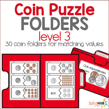 Preview of Coin Puzzle File Folders - Level 3