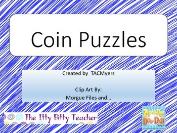 Coin Puzzles by Myers Feisty Ferrets Teachers Pay Teachers