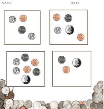 Preview of Coin Sort (Increasingly from 1-7 in Difficulty)