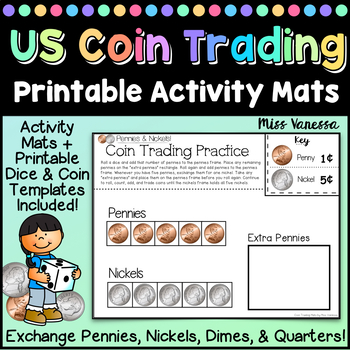 Preview of Coin Trading Activity Mats for Math Centers