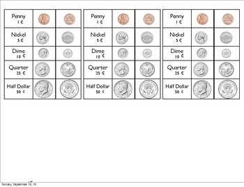 Money Value Chart Printable