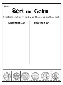 Money Worksheets: Coin Identification Worksheets and Poster | TpT