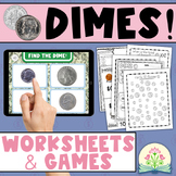 Coins First Grade Counting by Tens Dimes | Coin Identifica
