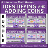 Coins! Interactive Math Games Adding and Identifying Coins BUNDLE {Yum Yums}