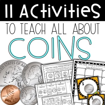 Preview of Coins Money Counting Adding | Kindergarten 1st 2nd Grade Money Math Activities