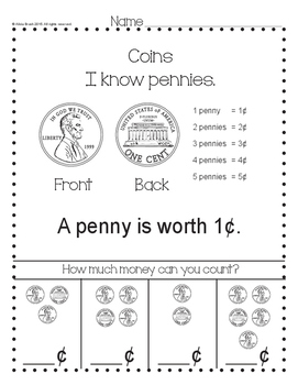 Coins Worksheet by FrontDesk Studio | Teachers Pay Teachers