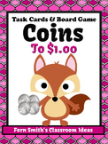 Money Task Cards and Board Game for Coins to One Dollar wi