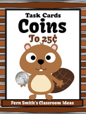 Money Task Cards for Coins to 25 Cents Recording Sheets Included