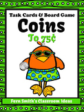 Money Task Cards and Board Game for Coins to 75 Cents Reco