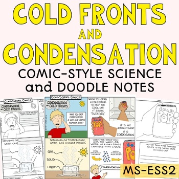 Preview of Cold Fronts and Condensation: Comic, Guided Notes, and Doodle Notes Activity