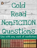 Cold Read Questions NONFICTION