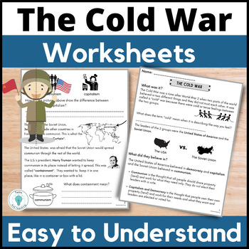 Preview of Cold War Activities - Cold War Middle School Worksheet - ESL Sped