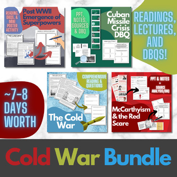 Preview of Cold War BUNDLE (High School) Readings, PPTs, and DBQs!