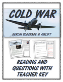Cold War - Berlin Airlift / Blockade (Reading, Questions a