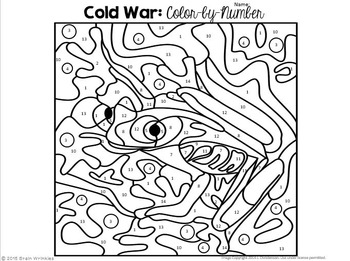 cold war colorbynumber activitybrain wrinkles  tpt