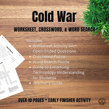 Preview of Cold War Crossword Puzzle, Word Search & Worksheet:  Early Finisher Task
