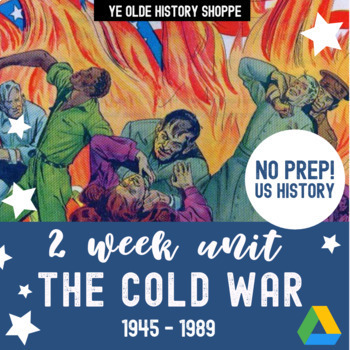 Preview of US History Cold War Unit - digital notebooks, printables, DBQ, exam & more!