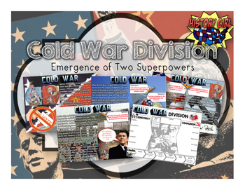 Preview of Cold War Division PowerPoint and Student Infographic Notes