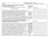 Cold War Effects SBAC Aligned Close Reading