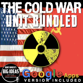 Preview of Cold War Unit: PPTs, Worksheets, Guided Notes, Kahoot!, Test + Google Apps