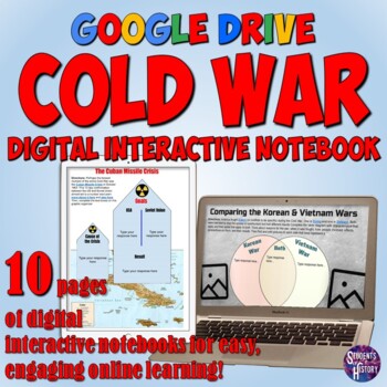 Preview of Cold War Google Drive Interactive Notebook Digital Resources & Activities
