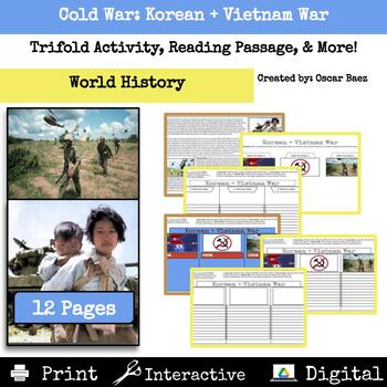 Preview of Cold War: Korean and Vietnam War Trifold Activity, Reading Passage, and More!