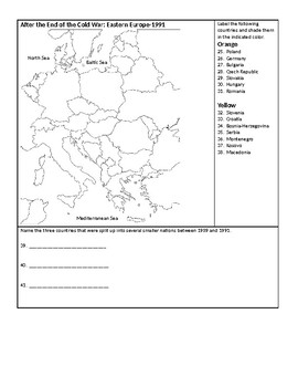 Cold War Map Eastern Bloc Before And After By Adam Traynor TPT   Original 4443040 2 