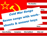 Cold War Music;  Seven Songs with worksheets & key
