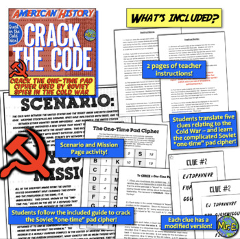 Cold War One Time Pad Crack The Code Cold War Historical Cipher Escape Room