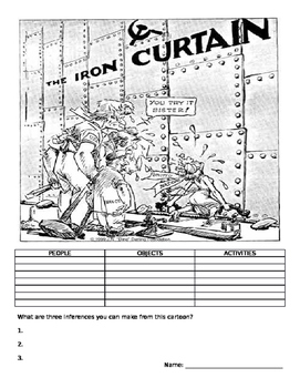 Cold War Political Cartoon Analysis by Jay Sisson History Resources