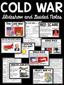 Preview of Cold War Slideshow and Guided Notes