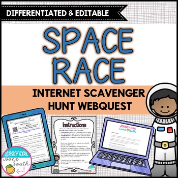 Preview of Cold War: Space Race Differentiated Internet Scavenger Hunt WebQuest Activity