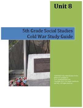 Preview of Cold War Study Guide--5th Grade Social Studies