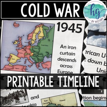 Preview of Cold War Timeline Printable for Bulletin Boards and History Classrooms