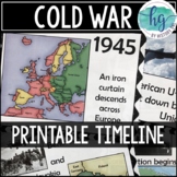 Cold War Timeline Printable for Bulletin Boards and Histor