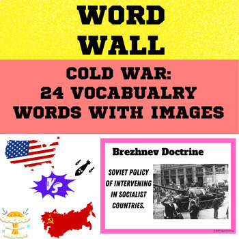 Preview of Cold War US History - Vocabulary Word Wall + Digital Frayer Model Template