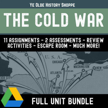 Preview of Cold War Unit - World History - No Prep Digital & Printable - Primary Sources